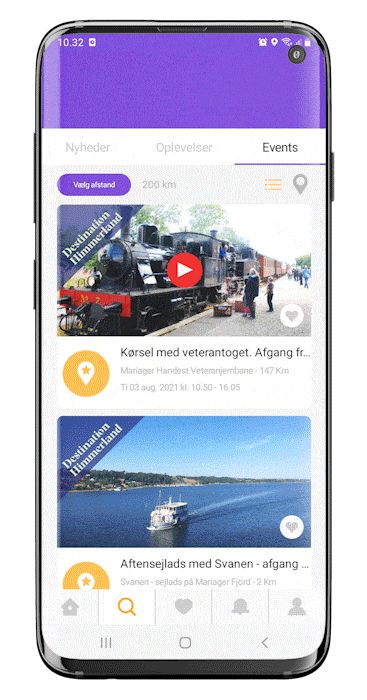 GoVisit mobil gif: Events